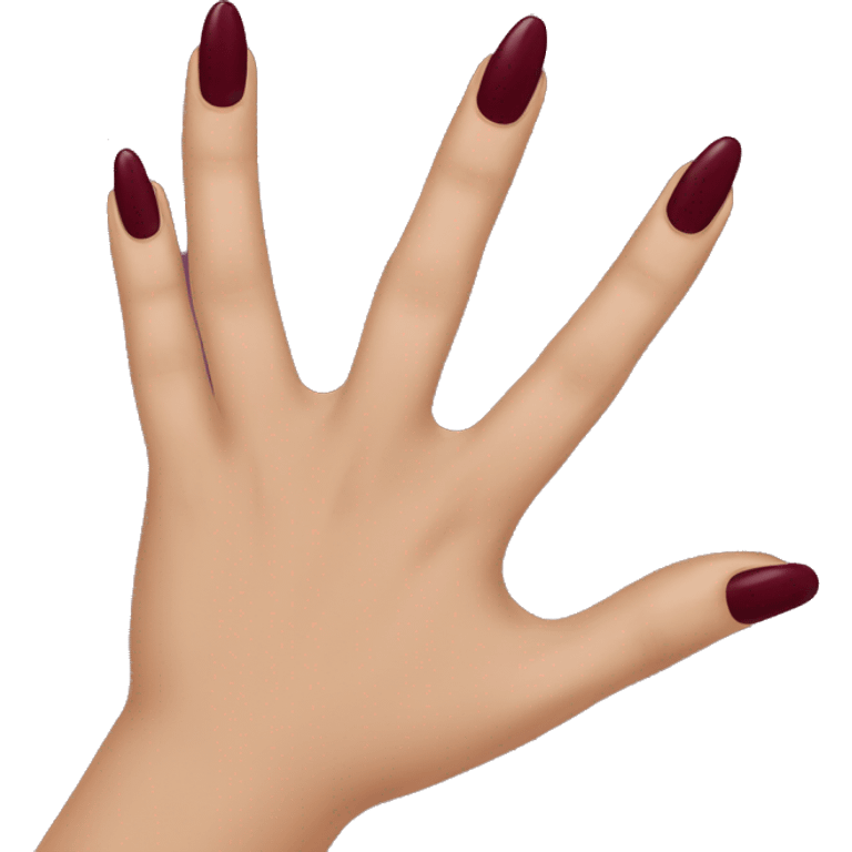 dark red nails emoji