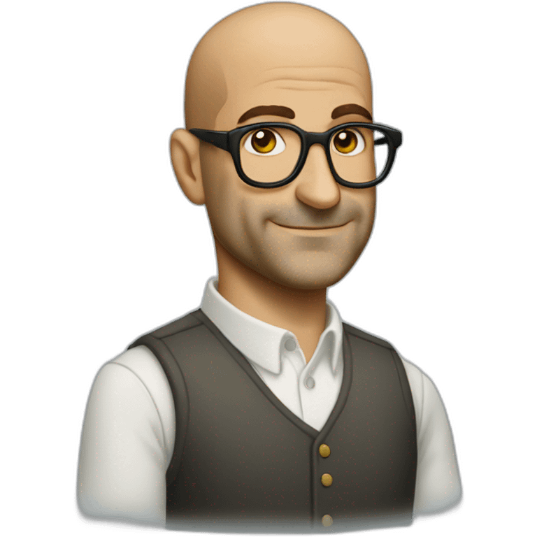 stanley tucci wearing a zucchetto emoji