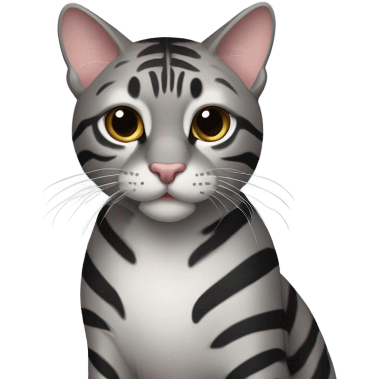 Grey tiger tabby cat emoji