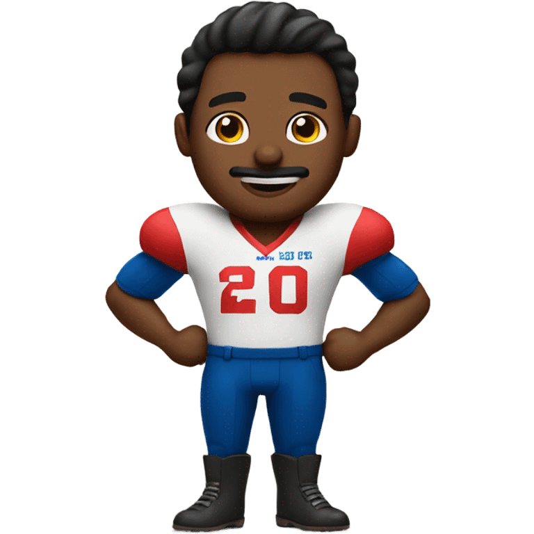 Farmer in a football jersey emoji