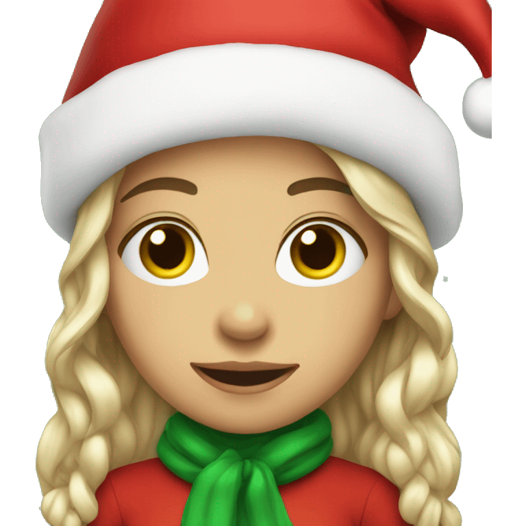 Cute girl christmas  emoji