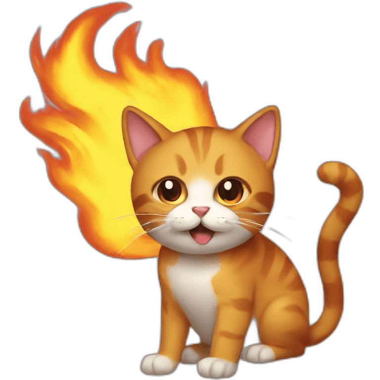 cat-on-fire emoji