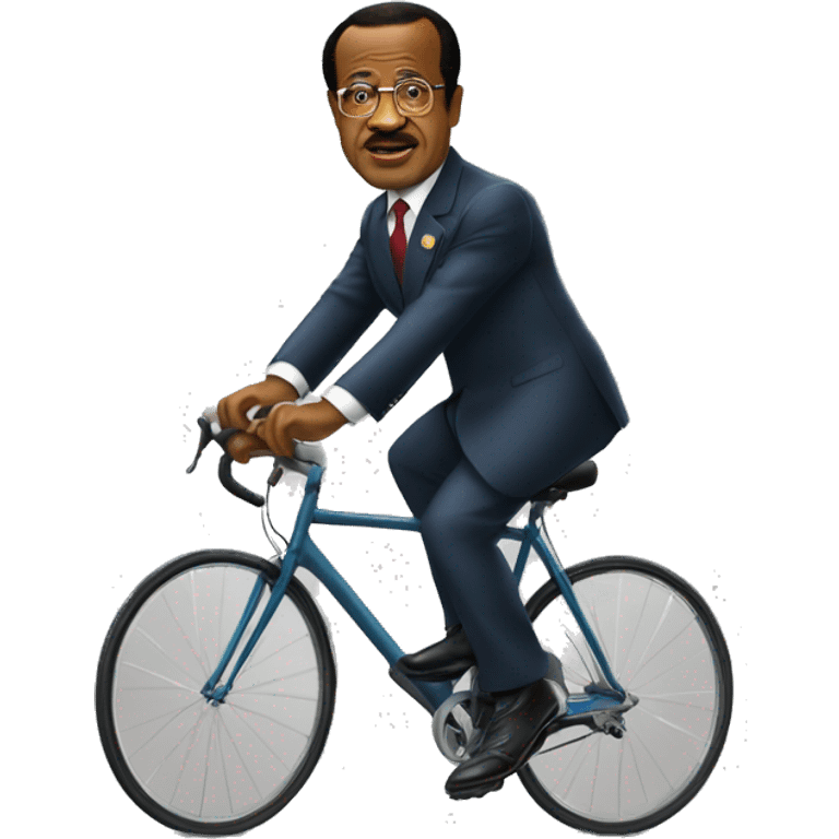 paul biya sur un velo emoji