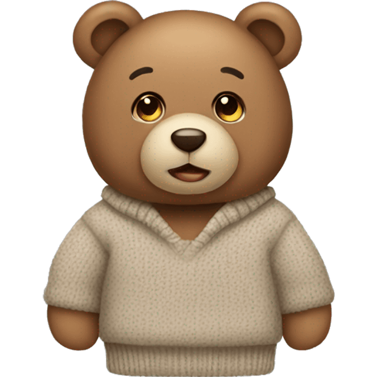 Teddy bear with Pullover  emoji