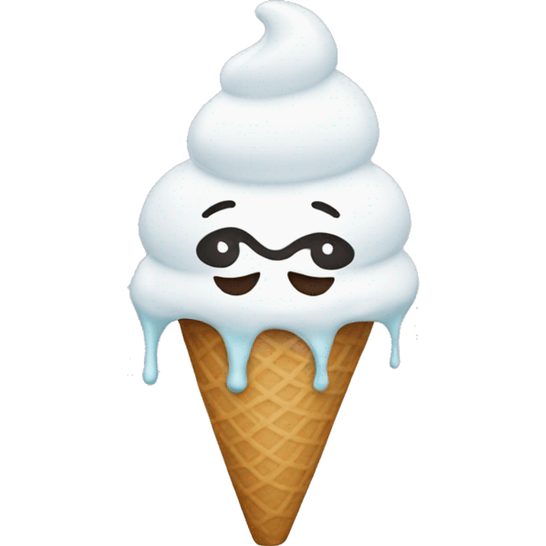 Ice cream with pees  emoji