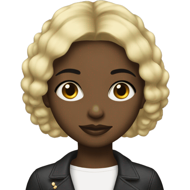 Boujee black girl with bob emoji