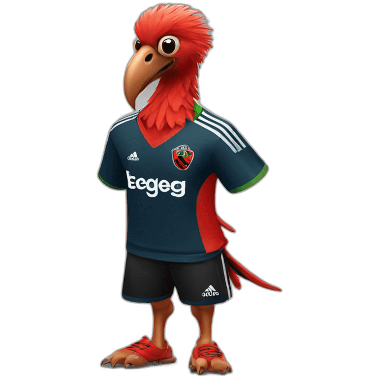 vulture wearing flamengo soccer tshirt emoji