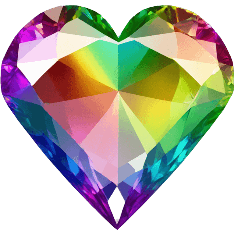 Heart shaped 56-carat rainbow diamond emoji