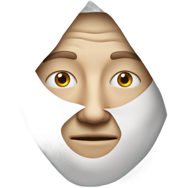 white guy face covered with a white sheet on his face emoji