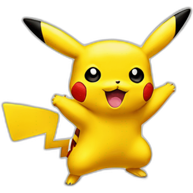 Pikachu playing vidéo game emoji