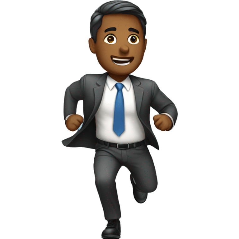 business executive running emoji