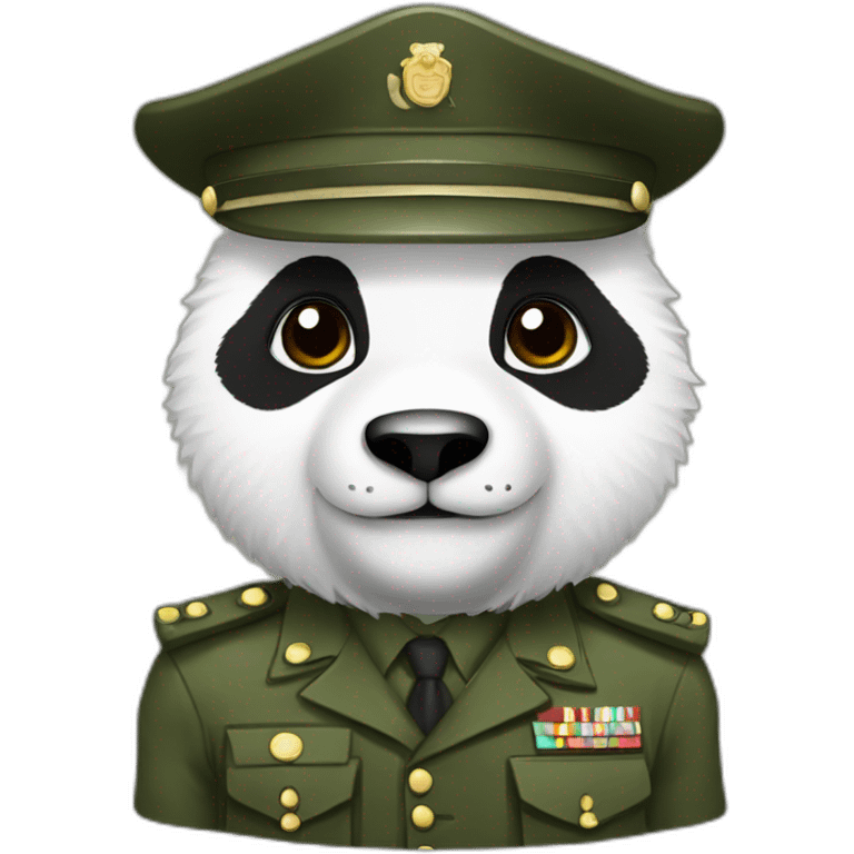 Panda militar tierno emoji