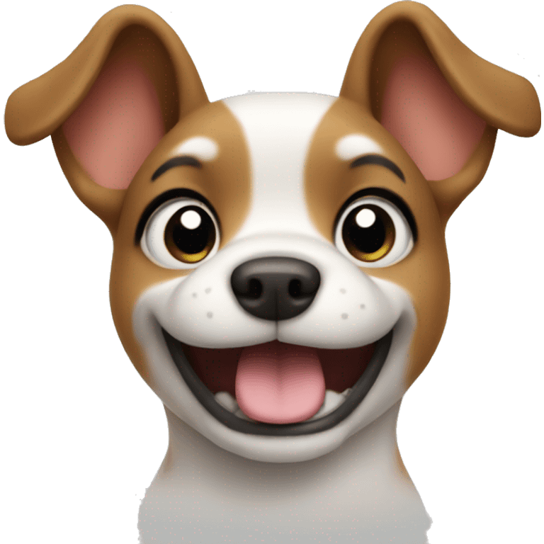 Cute dog with thumbs up emoji