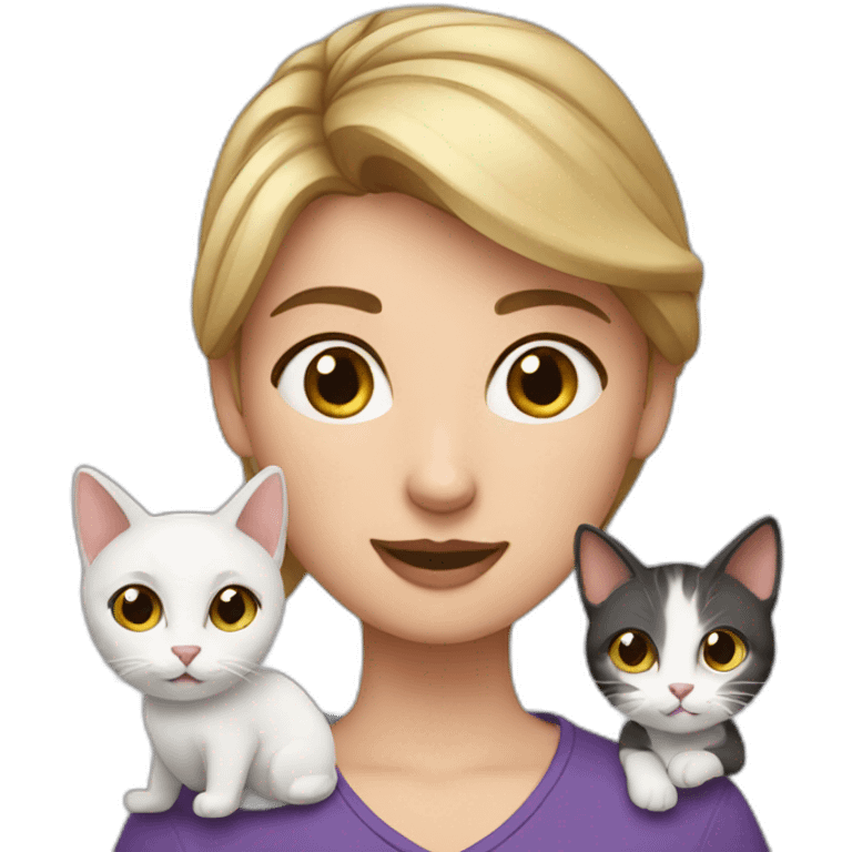 Anna with 2 cats emoji