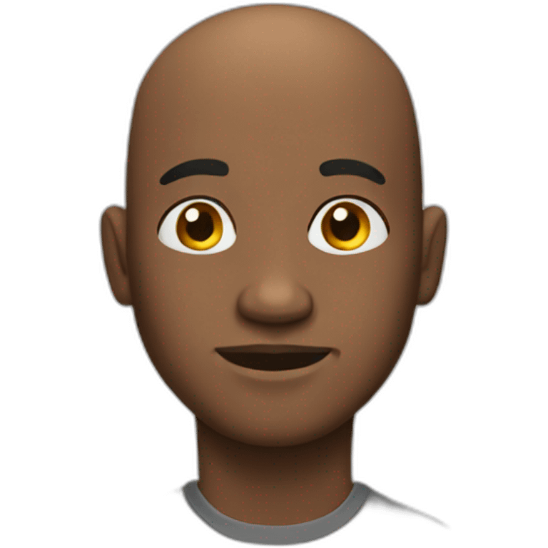 Bald black guy emoji