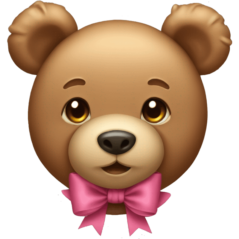 Teddy bear with bows  emoji