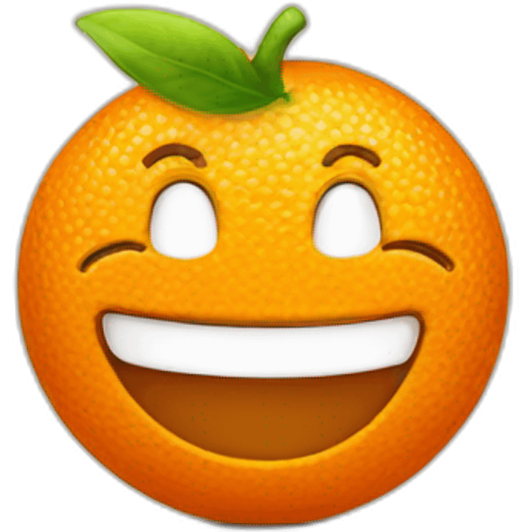 smiling cute orange emoji