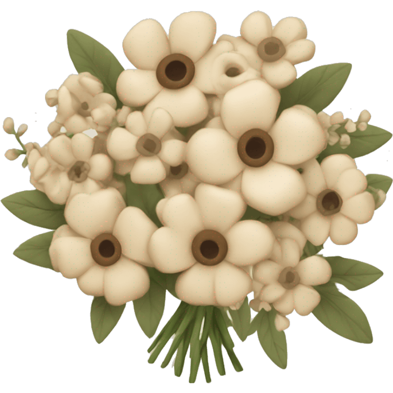 beige floral boquet emoji