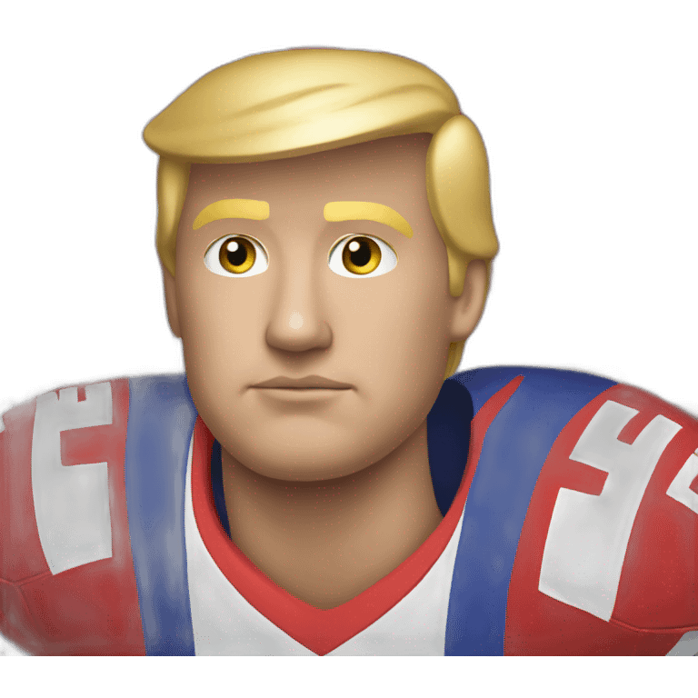 donald trump wearing football jersey  emoji