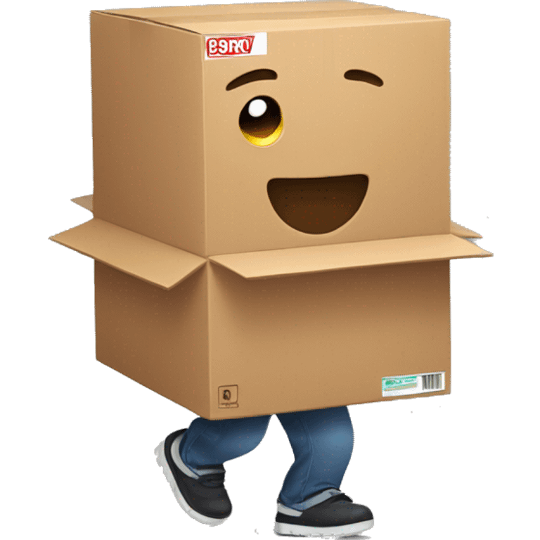 Moving a box emoji