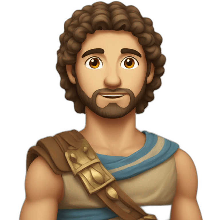 strong young caucasian ancient israelite man emoji