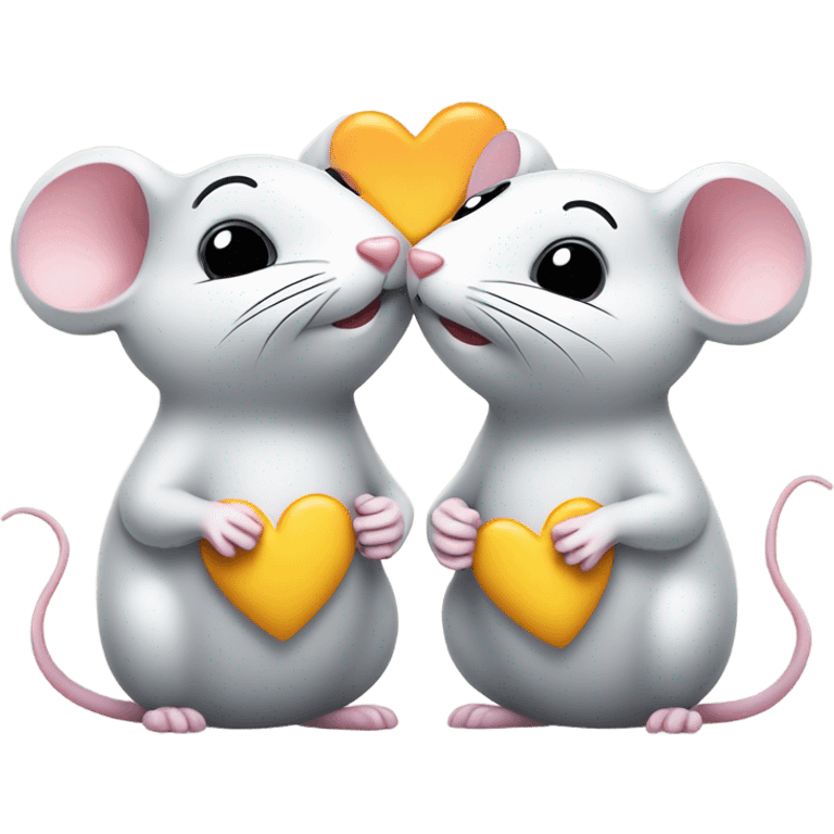 A mouse in love  emoji