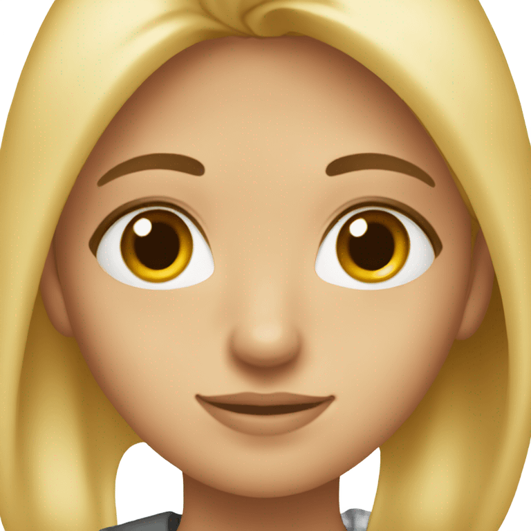 Brown eyed blonde in love  emoji