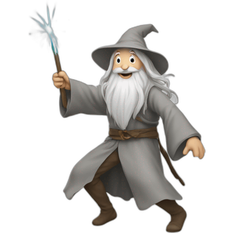 gandalf dancing with a wand emoji