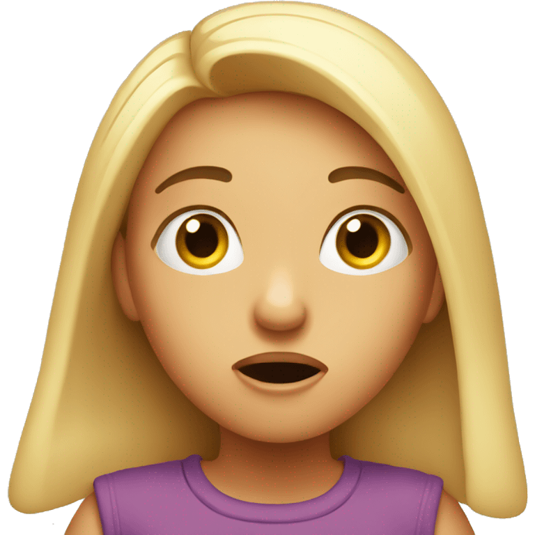 shocked yet amazed girl emoji