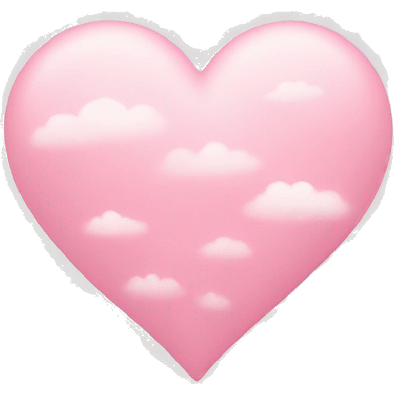 light pink heart cloud emoji