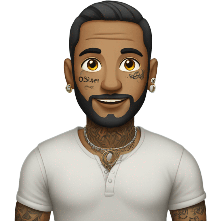 A Pakistani man with piercings and tattoos emoji