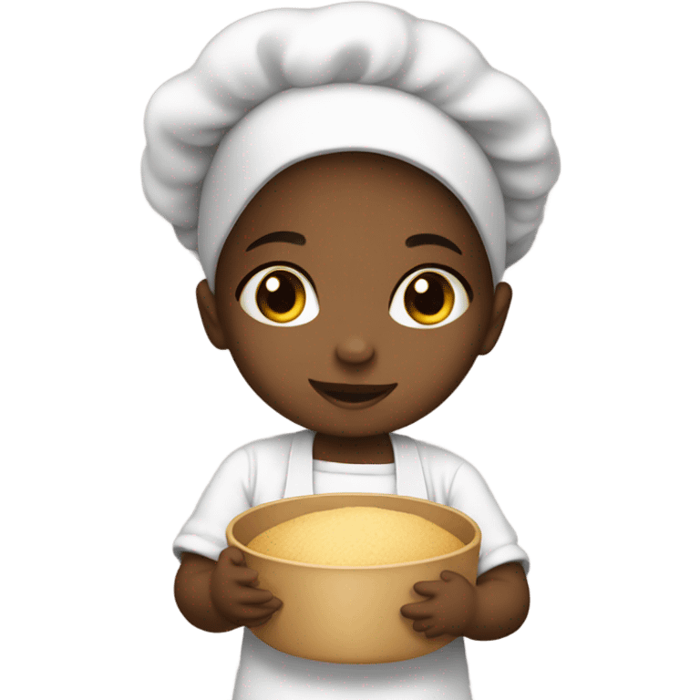 Baby girl baking  emoji