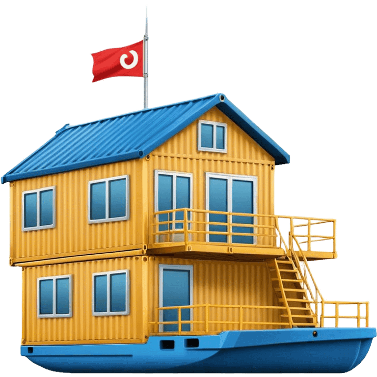 House from a sea container emoji