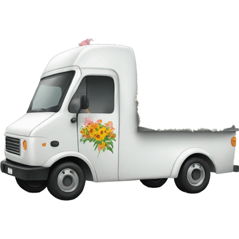 Flower truck emoji