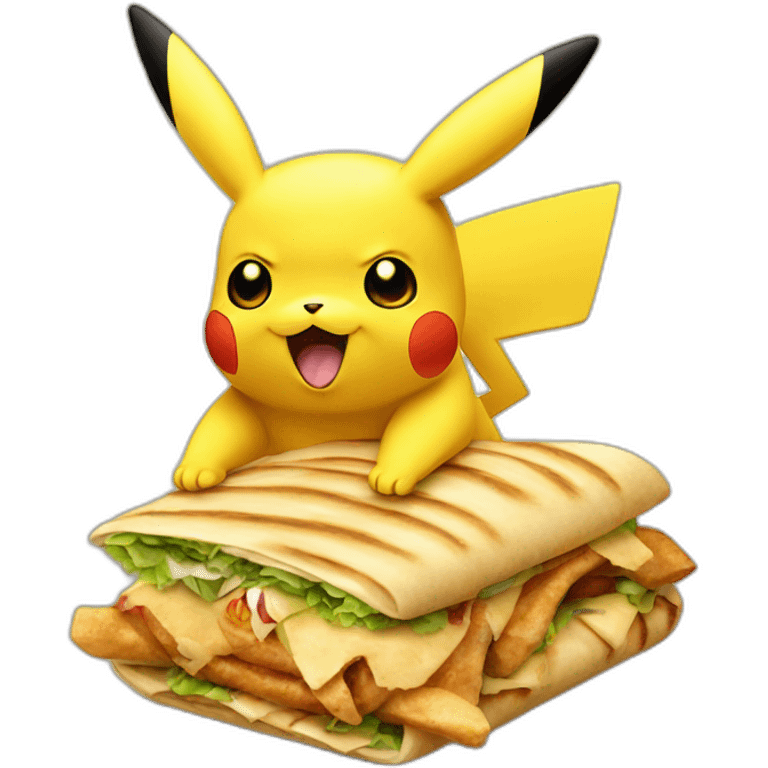 Pikachu eat Döner emoji