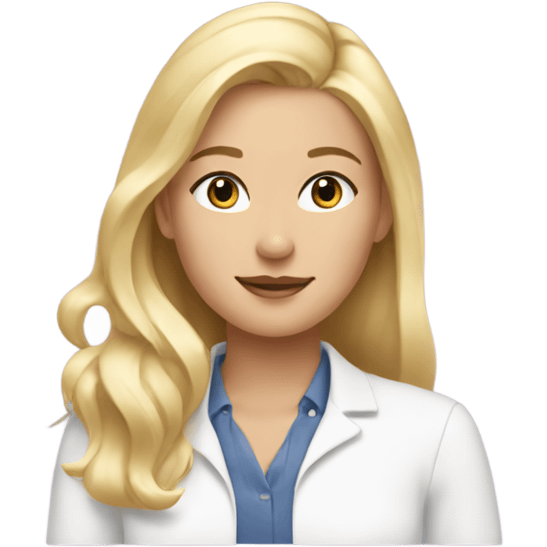 blonde girl doing skincare preppy emoji