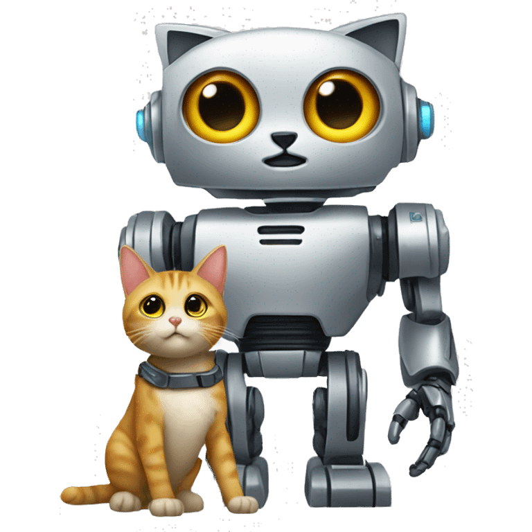 Robot and Cat emoji