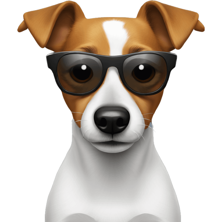 jack russel with sun glasses emoji