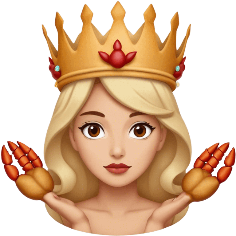 Crab rangoon queen lady emoji