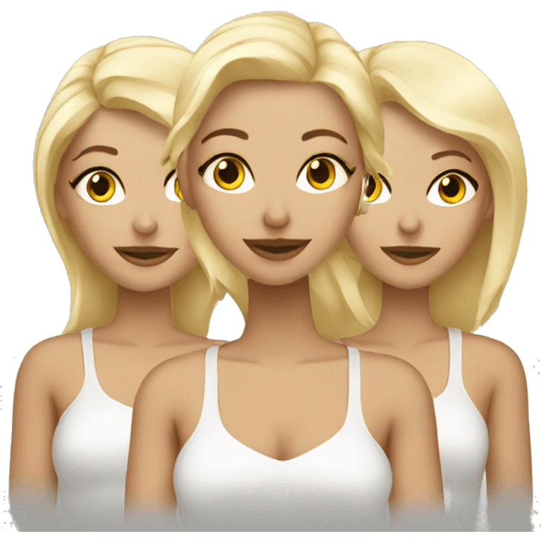 three blonde girlfriends emoji