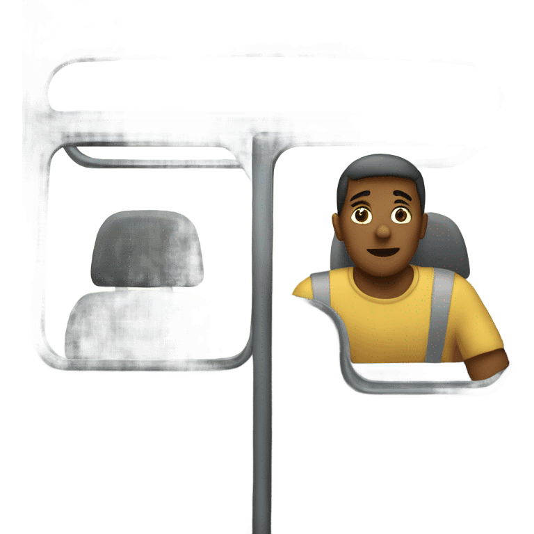 person sitting in back of bus emoji