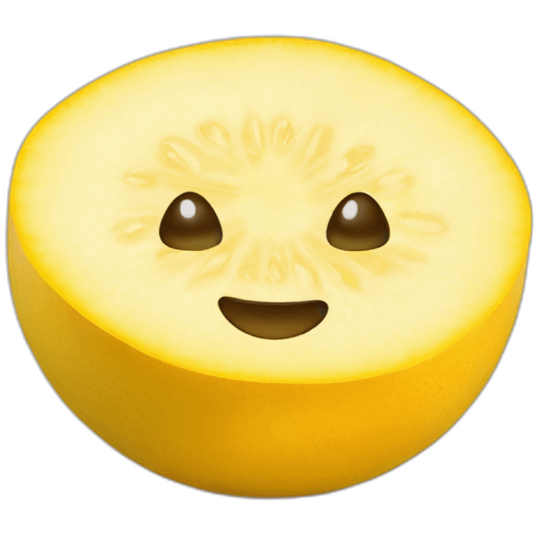 Yellow cantaloupe emoji