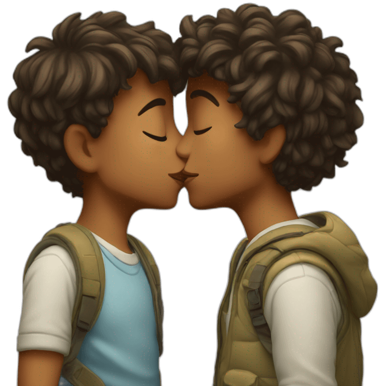 Boy kiss girl emoji