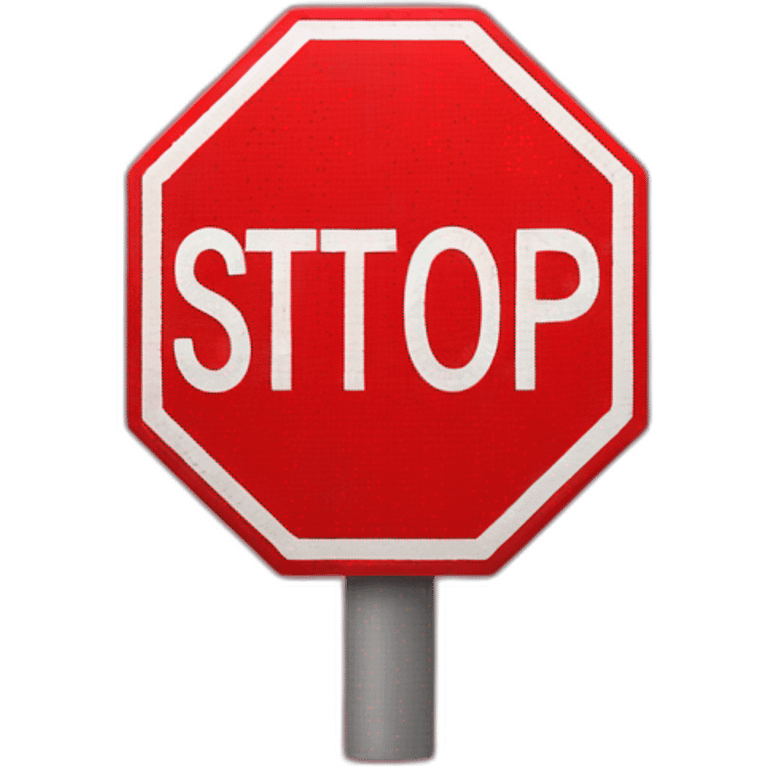 Red stop sign caution symbol emoji