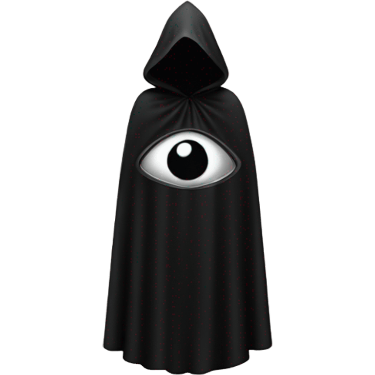 illuminati shadow figure standing in black cloak with all seeing eye symbol emoji