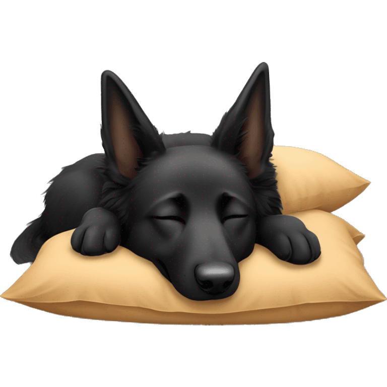 Belgian shepherd dog sleeping emoji