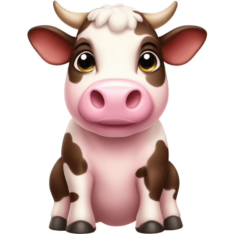 Baby Pink Strawberry Cow  emoji