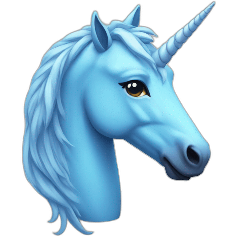 Unicorn blue emoji