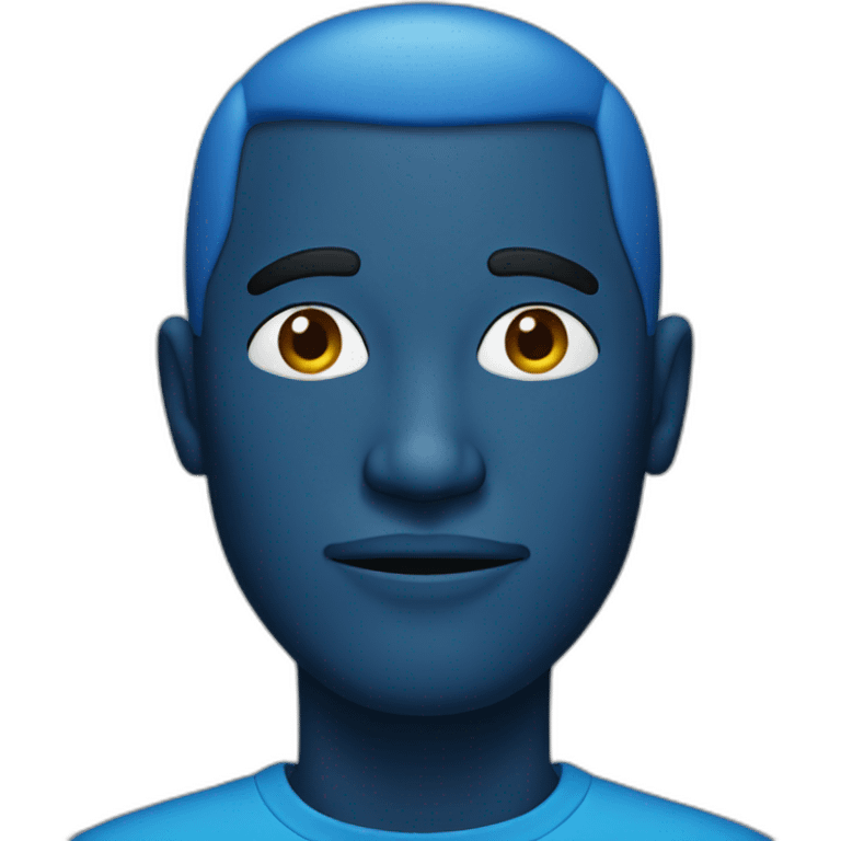 blue colored man emoji