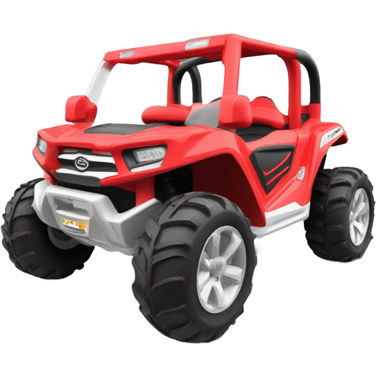 red ride on toy UTV for kids emoji